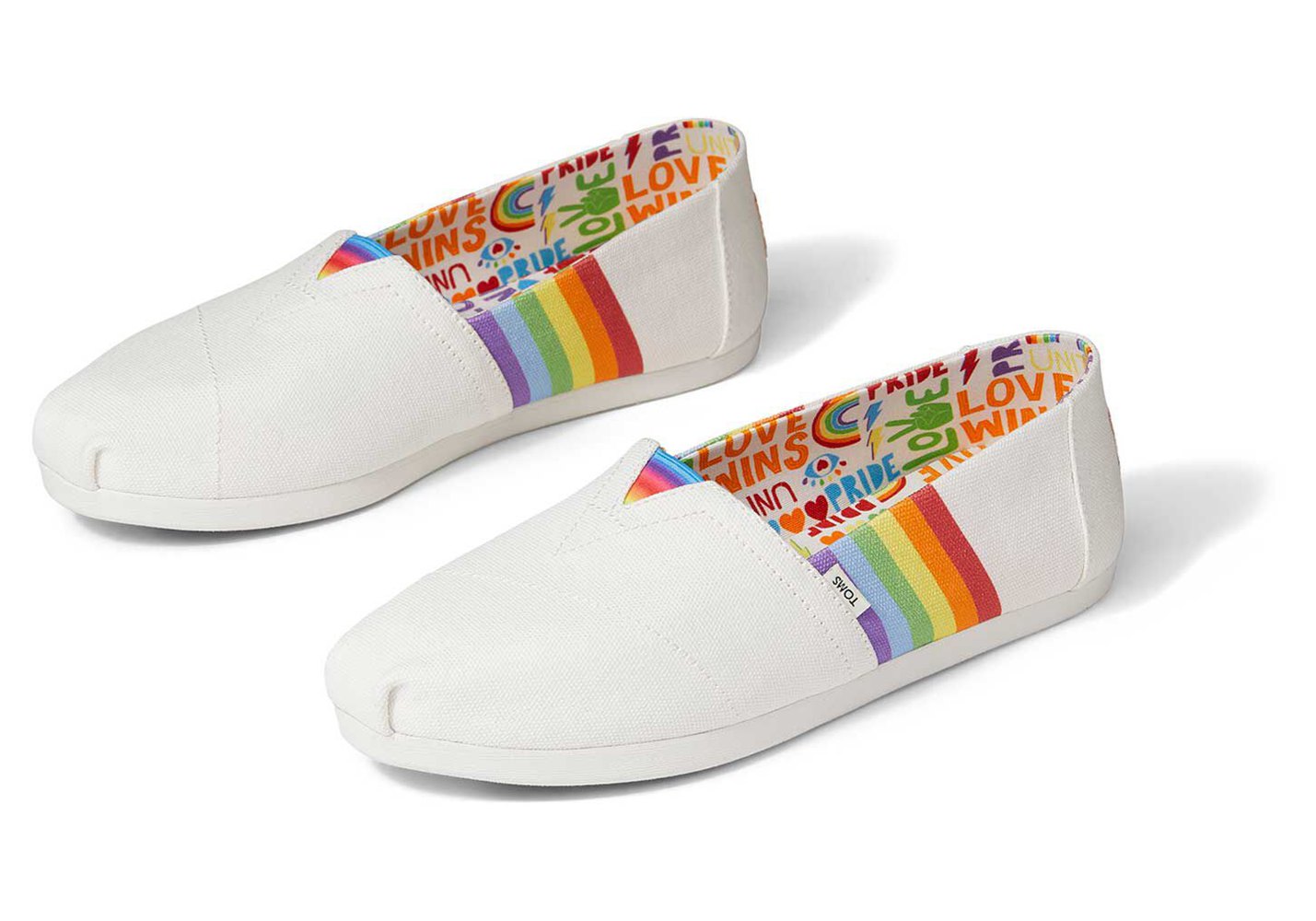 Toms Alpargata Unity Rainbow Espadrille White - Womens - 48017-DQOR